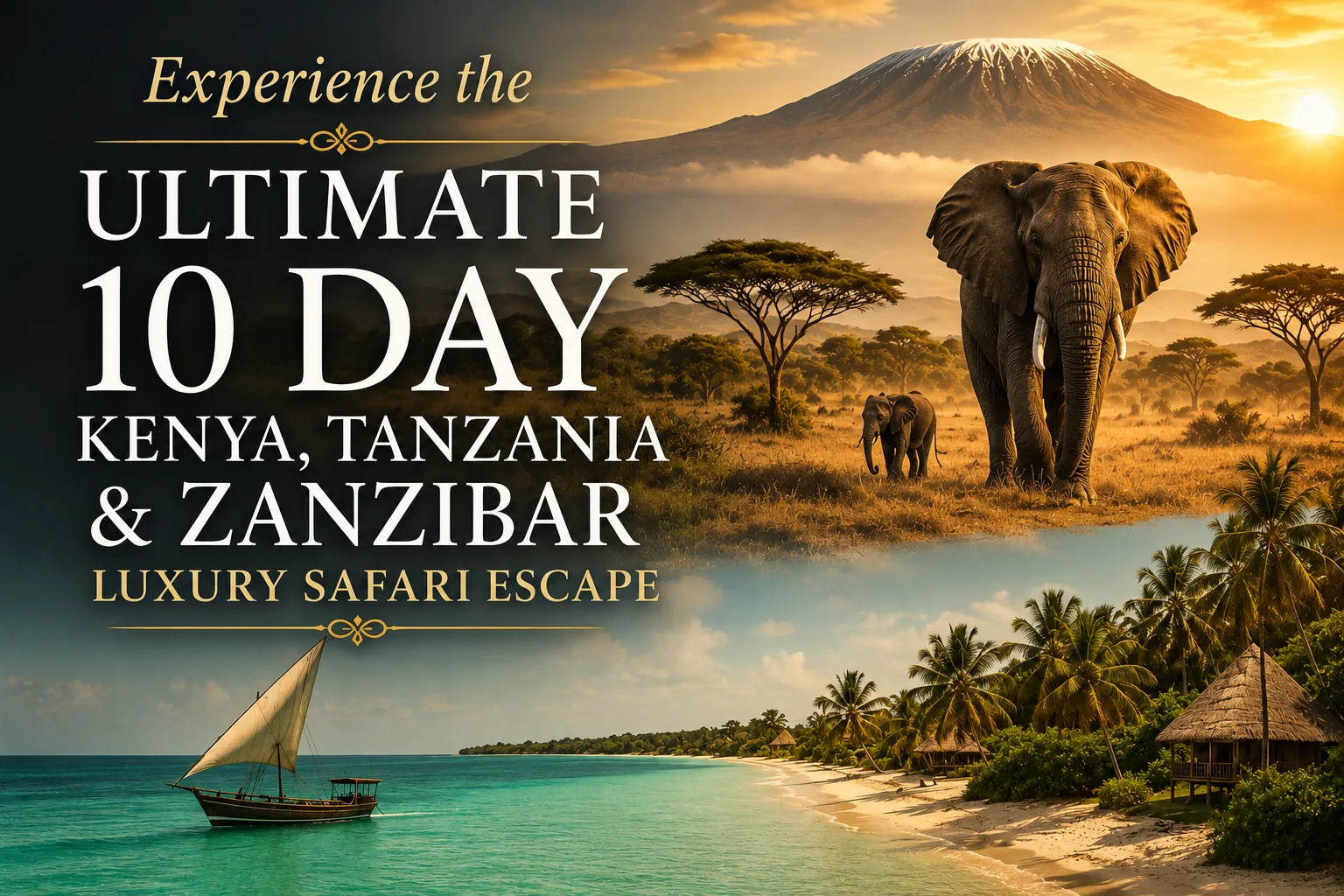 Experience the Ultimate 10 Day Kenya, Tanzania & Zanzibar Luxury Safari Escape